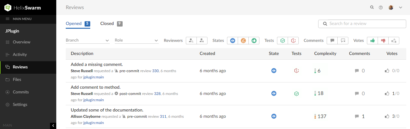 Project Reviews Page Project Reviews Page image